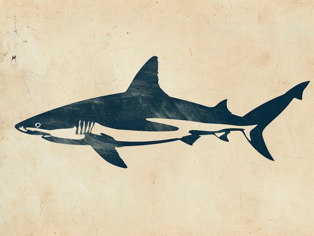 Blue Shark Grey Silhouette 6
