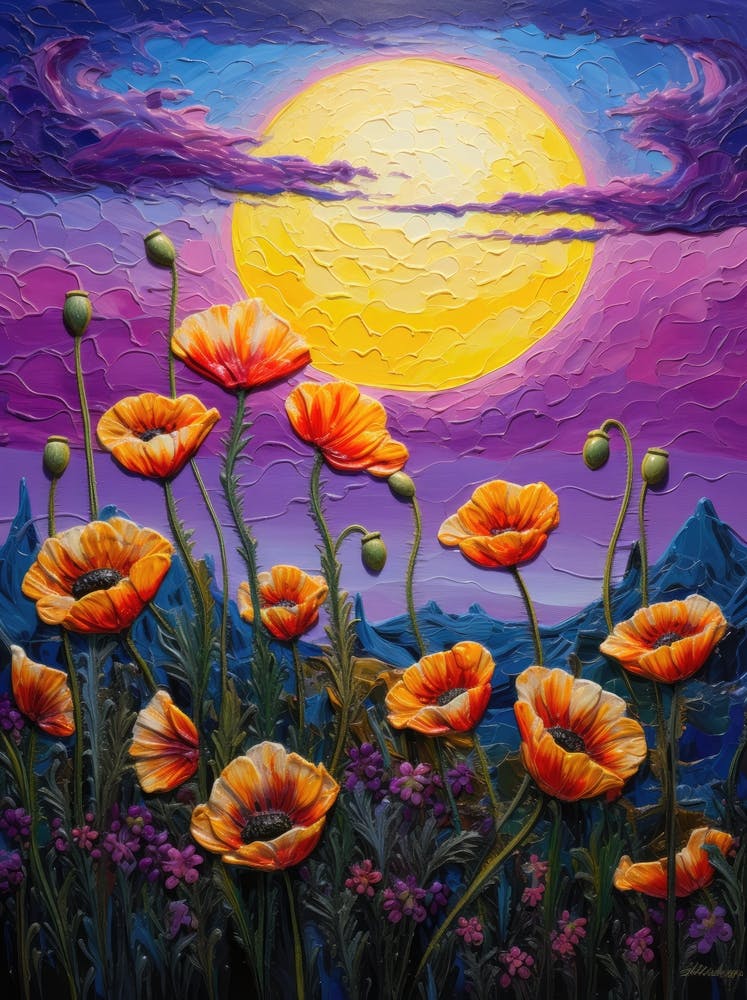 Poppies At Sunset 3