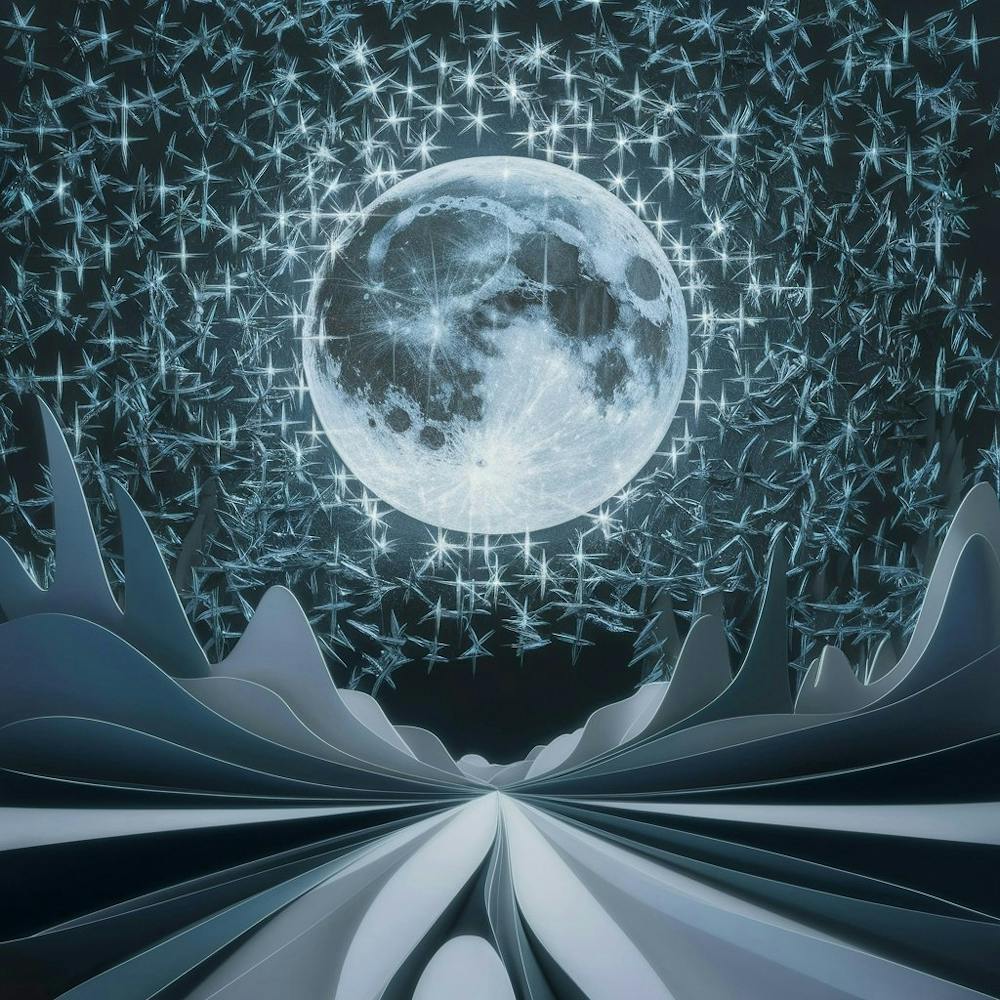 A Stunning Modern Art Depiction Of A Full Moon Ill W2zs3bnpryurxw8ylml Kq Skyuh2sjti2du0dkrxey W