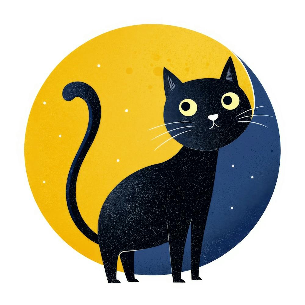 Black Cat On The Moon 1