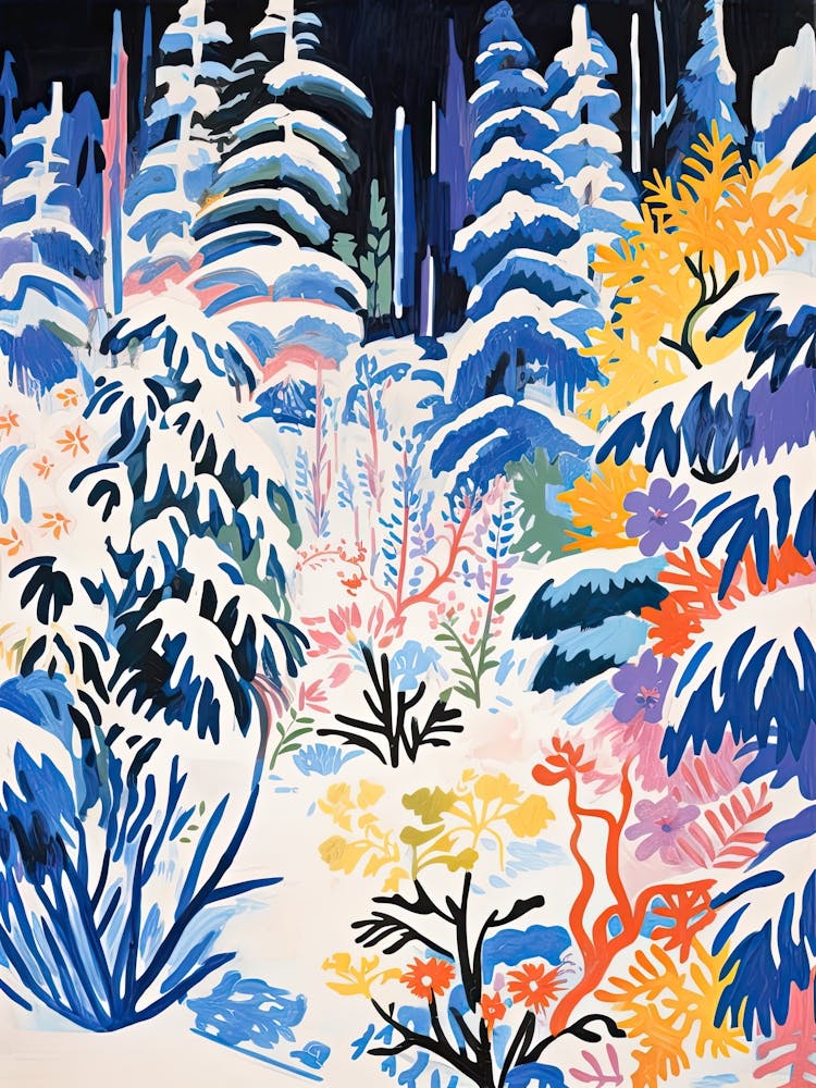 Winter Snow Snow Coniferous Forest Illustration 3