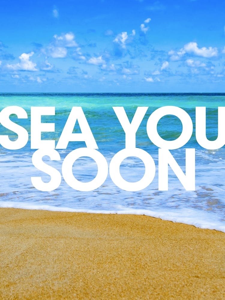 Sea you soon [Santorini, Greece] - aesthetic poster, travel photo poster