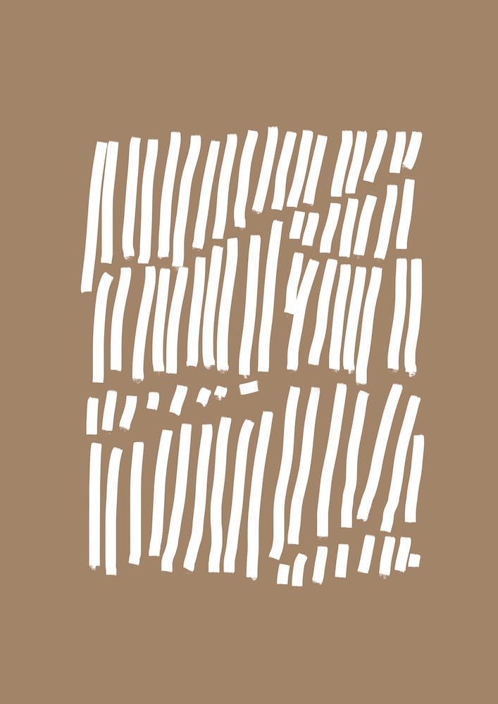 White Lines Composition On Beige