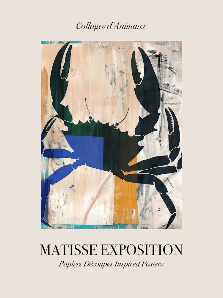 Crab 2 Matisse Inspired Exposition Animals Poster