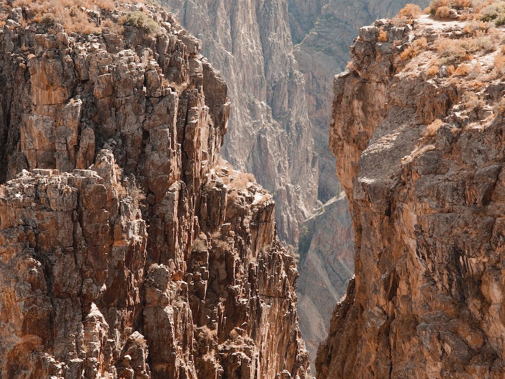 Steep Rocky Canyon Walls