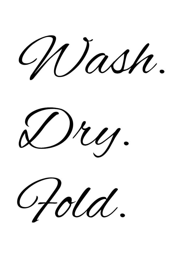 Wash Dry Fold Laundry Typography