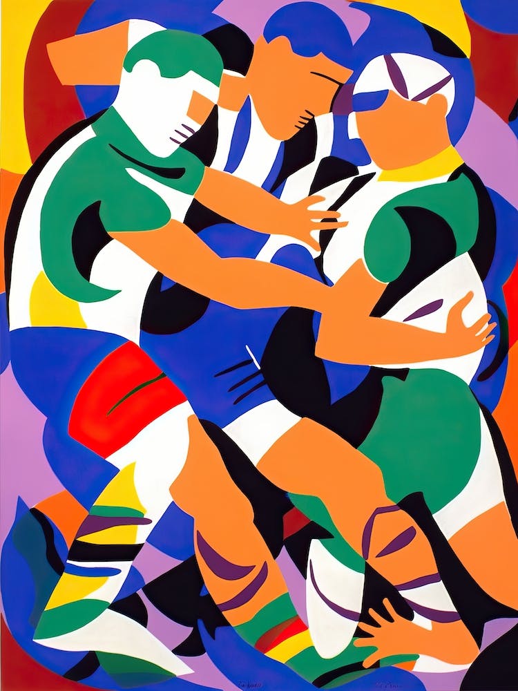 Rugby In The Style Of Matisse 4