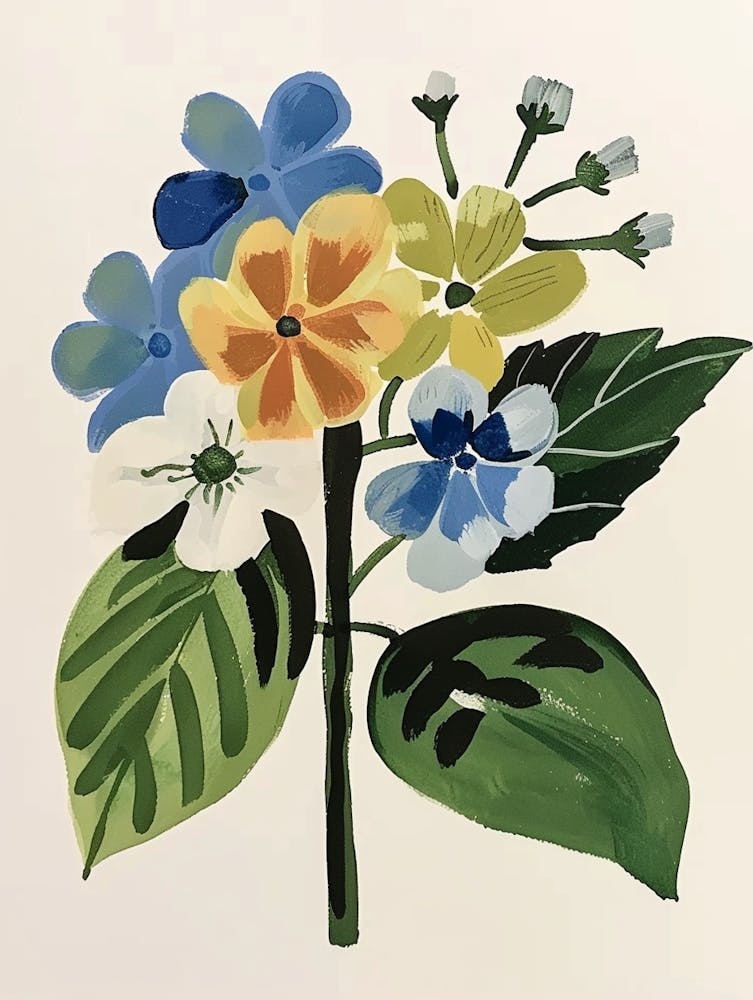 Painted Florals Hydrangea 4