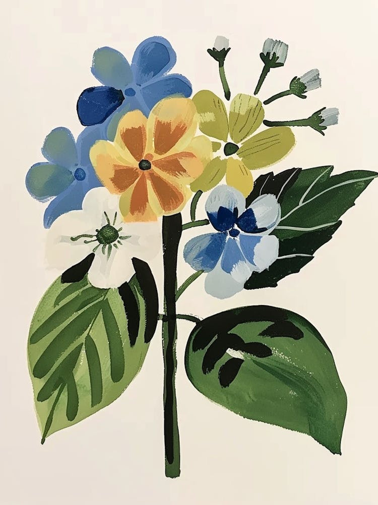 Painted Florals Hydrangea 4