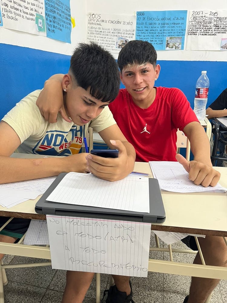 Two Boys In A Classroom