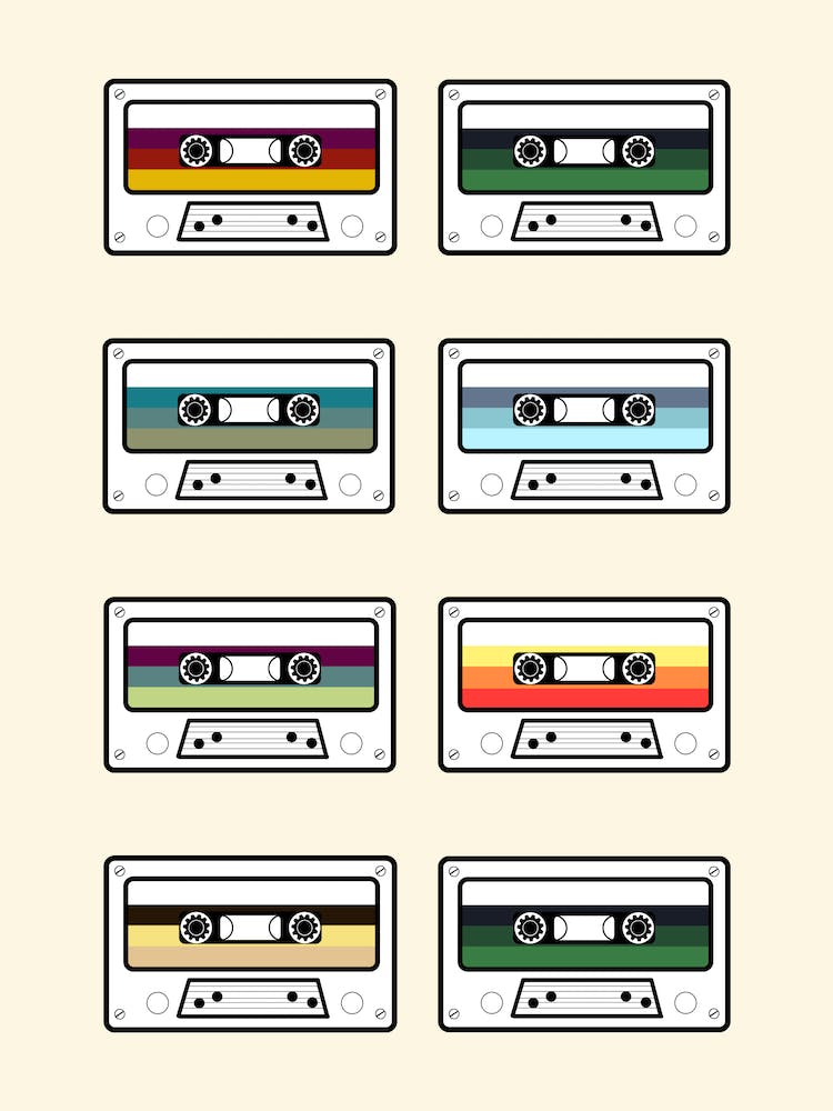 Retro Cassette Tape Poster