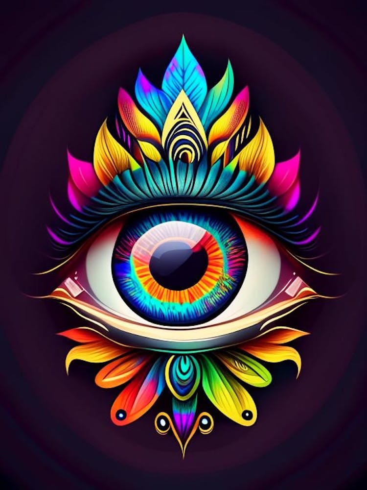 Psychedelic Eye, Symbol, Third Eye Tattoo 5