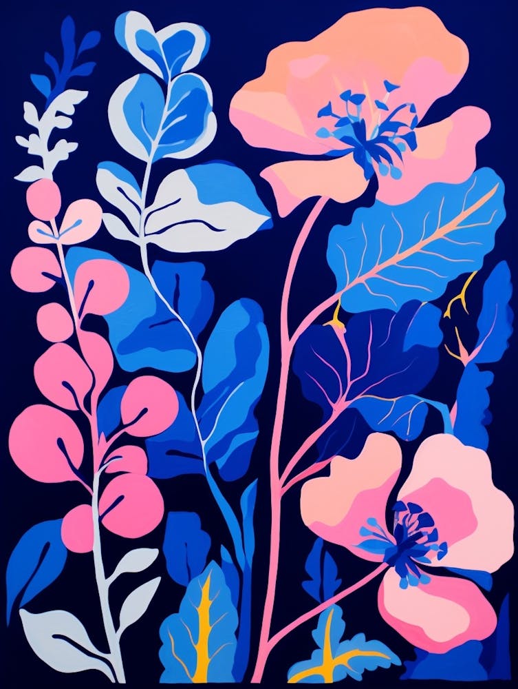 Blue Flower Illustration Snapdragon 4