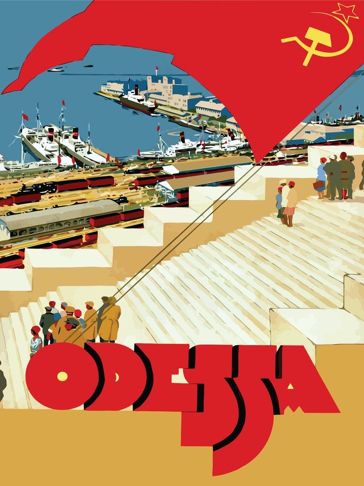 Odessa, Vintage Communist Travel Poster
