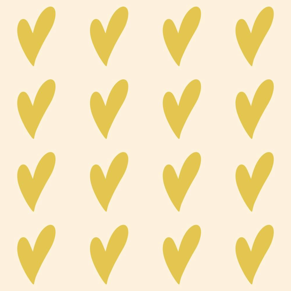 Cute Hearts Yellow