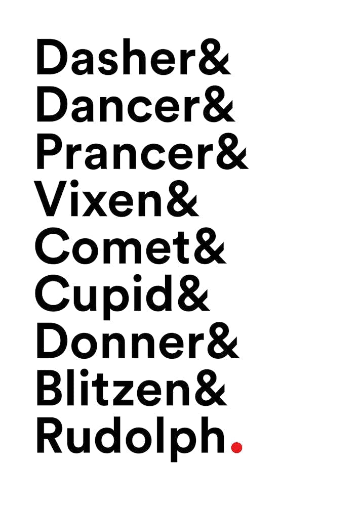 Santa's Reindeers Names