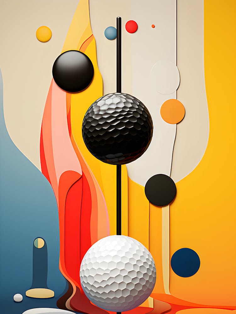 Duality Of The Game – A Surreal Golf Art Piece