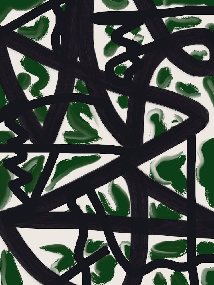 Green And Black abstract