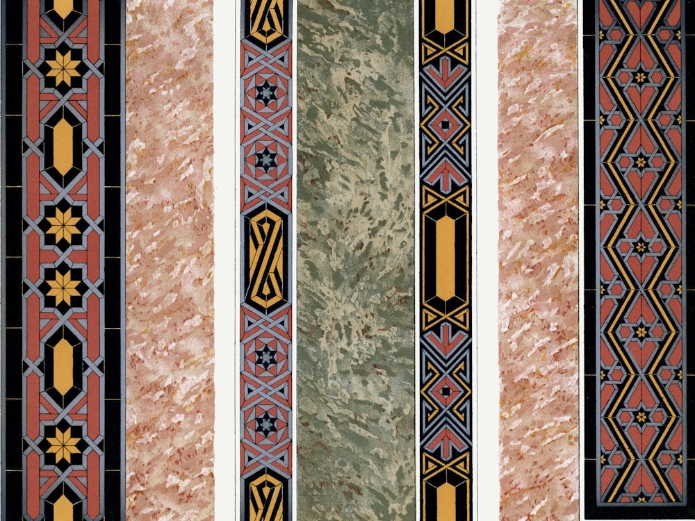 Vintage Arabesque Decoration, Plate No, 76, Emile Prisses D’Avennes, La Decoration Arabe