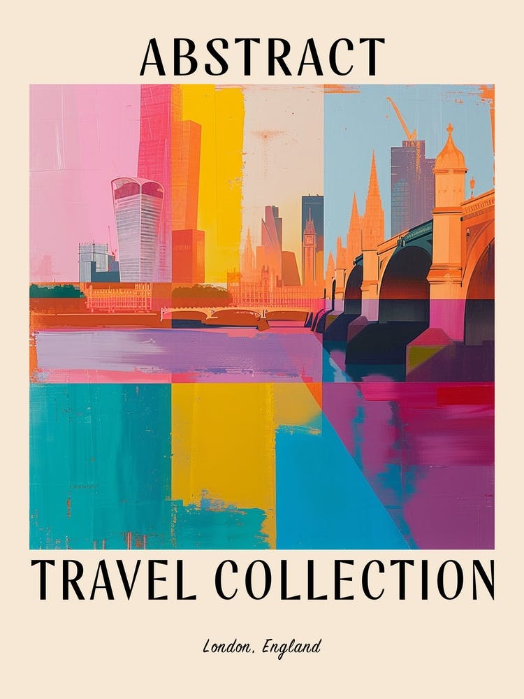 Abstract Travel Collection Poster London England 3