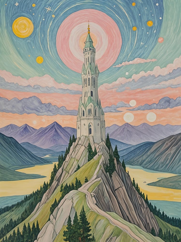 Fantasy Tower Of The Moon
