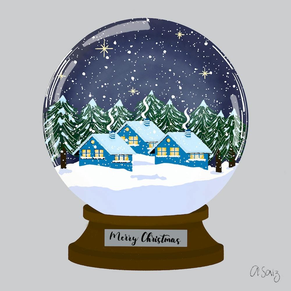 Globe de Noël en Verre