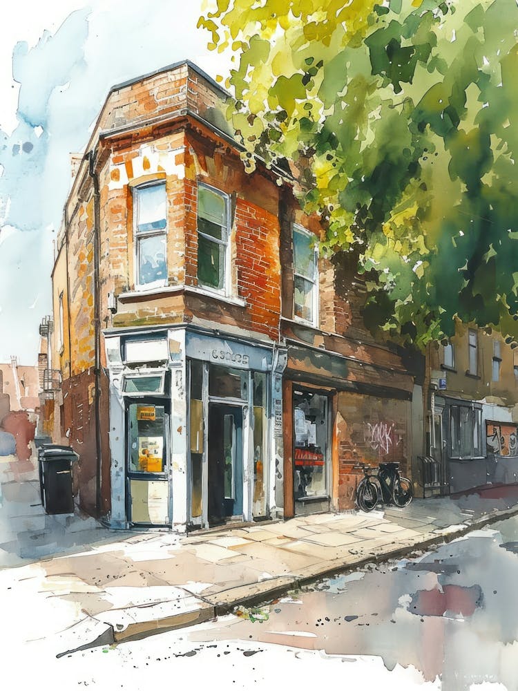 Sutton London Borough   Street Watercolour 3