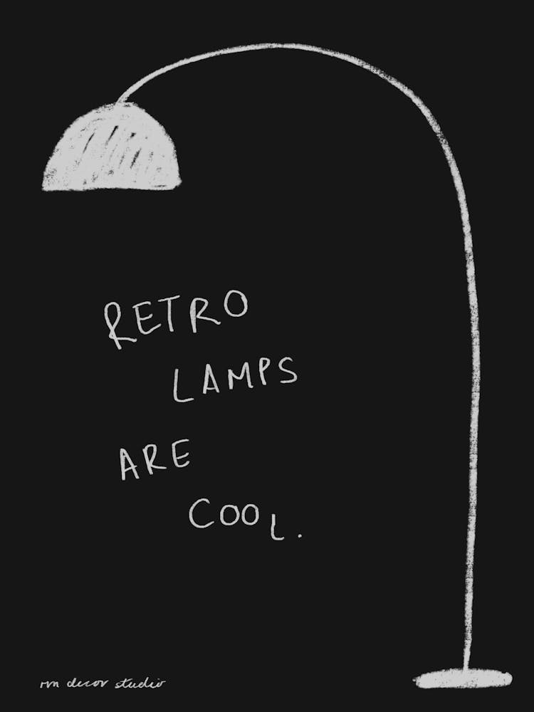 Retro Lamps are Cool Print 2