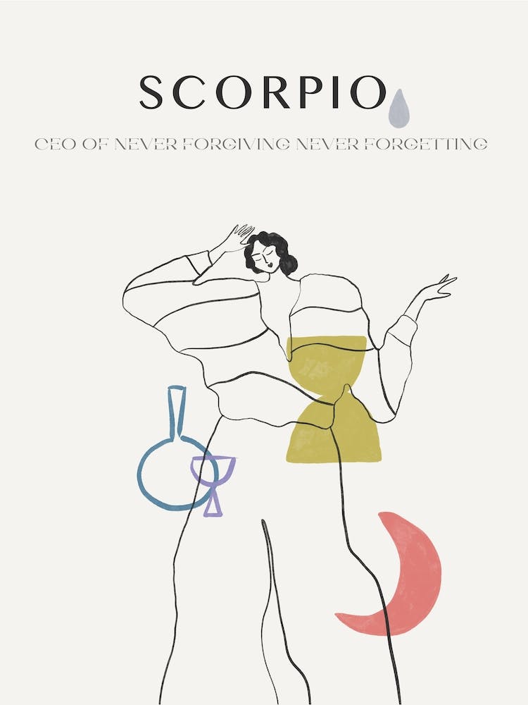 Scorpio Zodiac Sign One Line