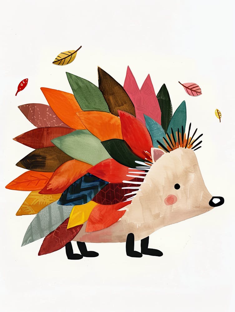 Friendly Little Hedgehog Children Prints & Kids Posters