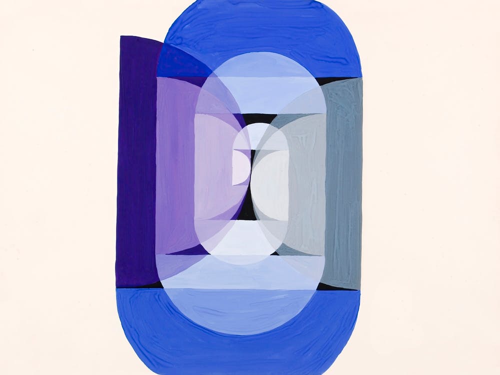 Blue Gray Violet Wheel (from series, the Mathematical Basis of the Arts), (ca. 1934), Joseph Schillinger