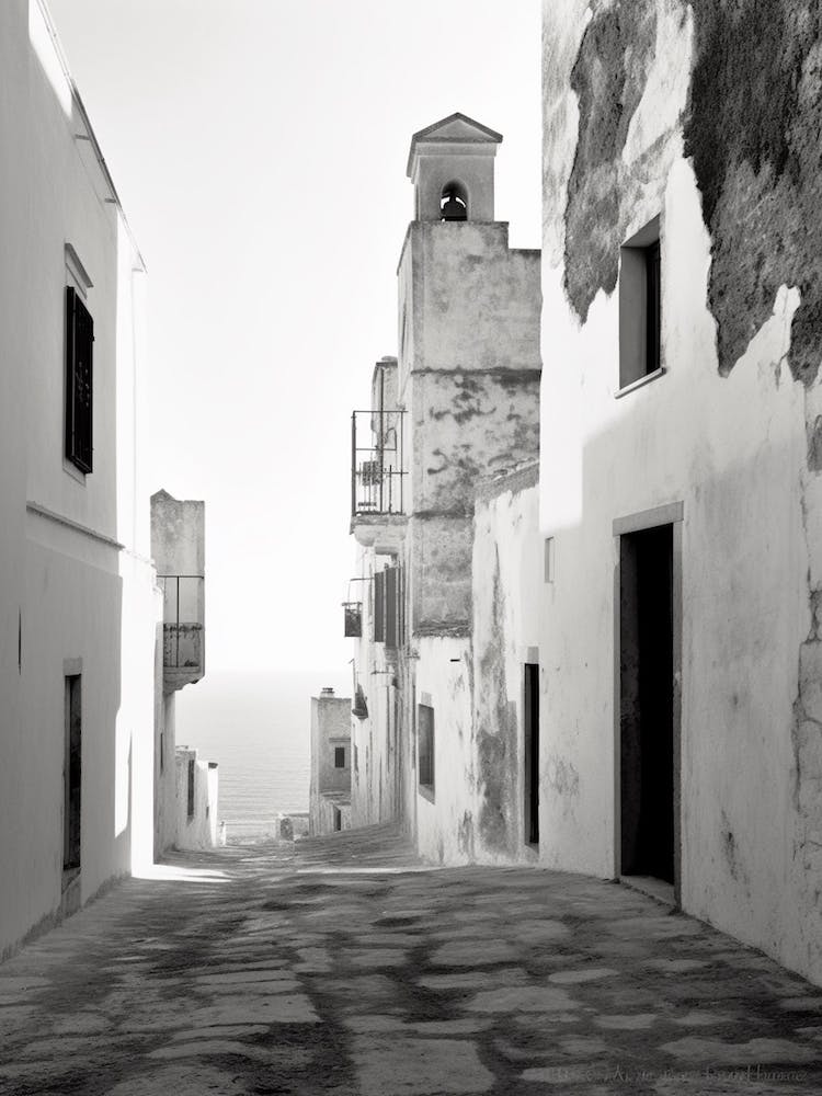 Polignano A Mare, Italy, Black And White Photography 2