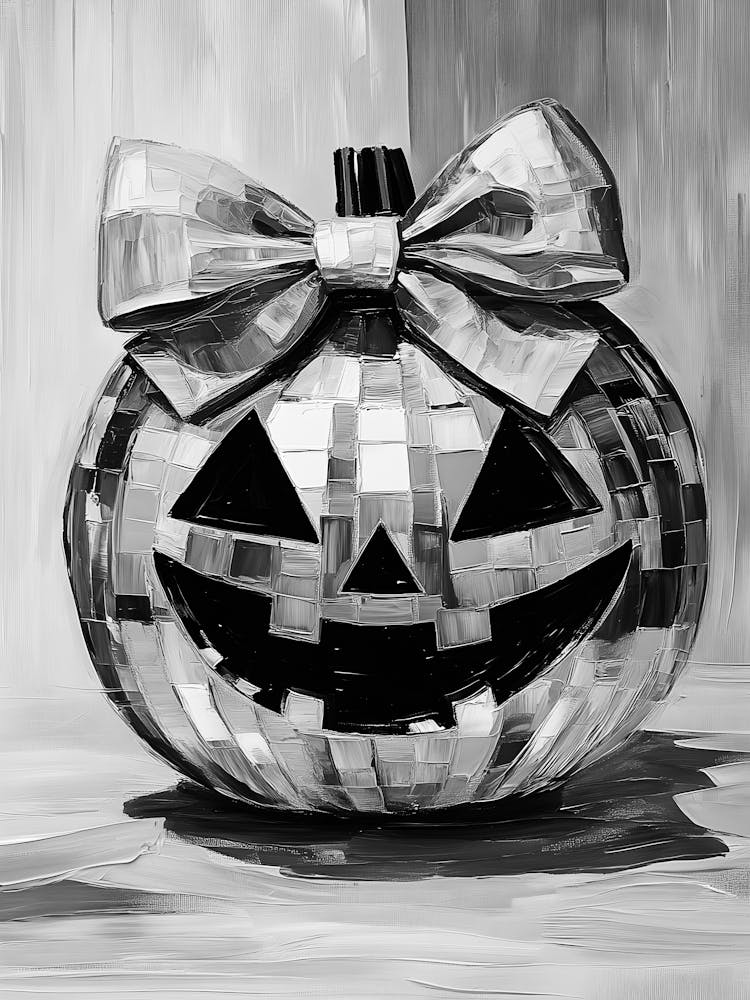 Halloween Pumpkin With Bow
