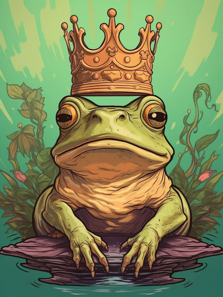 King Of Frogs Art Nouveau 5