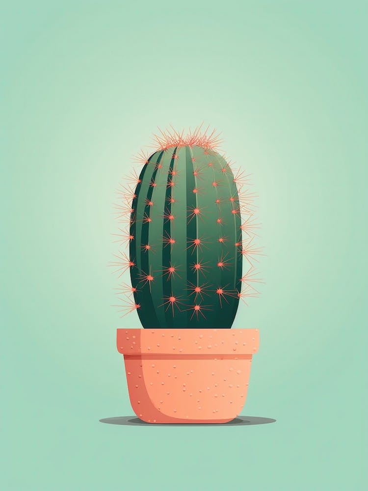 Barrel Cactus Illustration 8