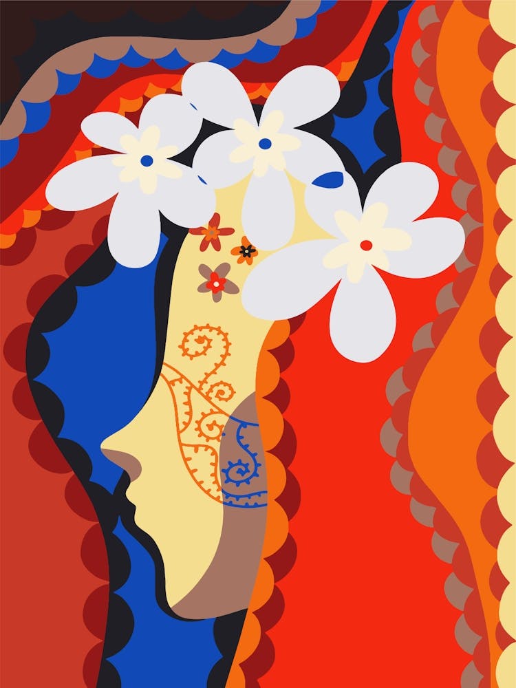 Woman With Flowers