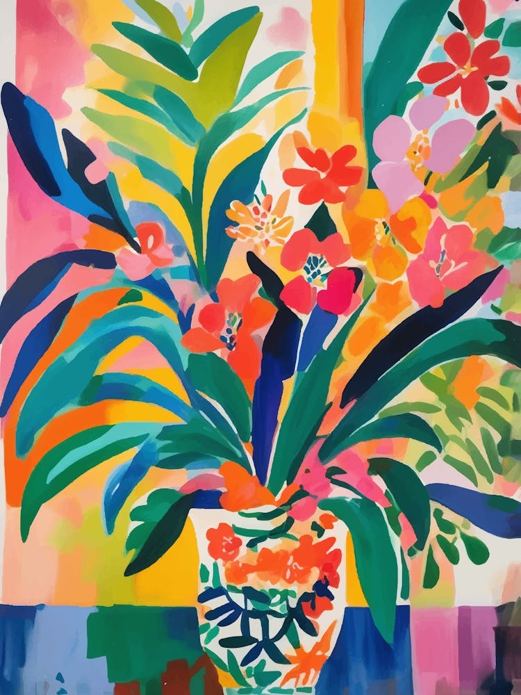 Colorful bouquet of Flowers In A Vase 1