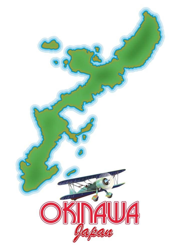 Okinawa Japan map