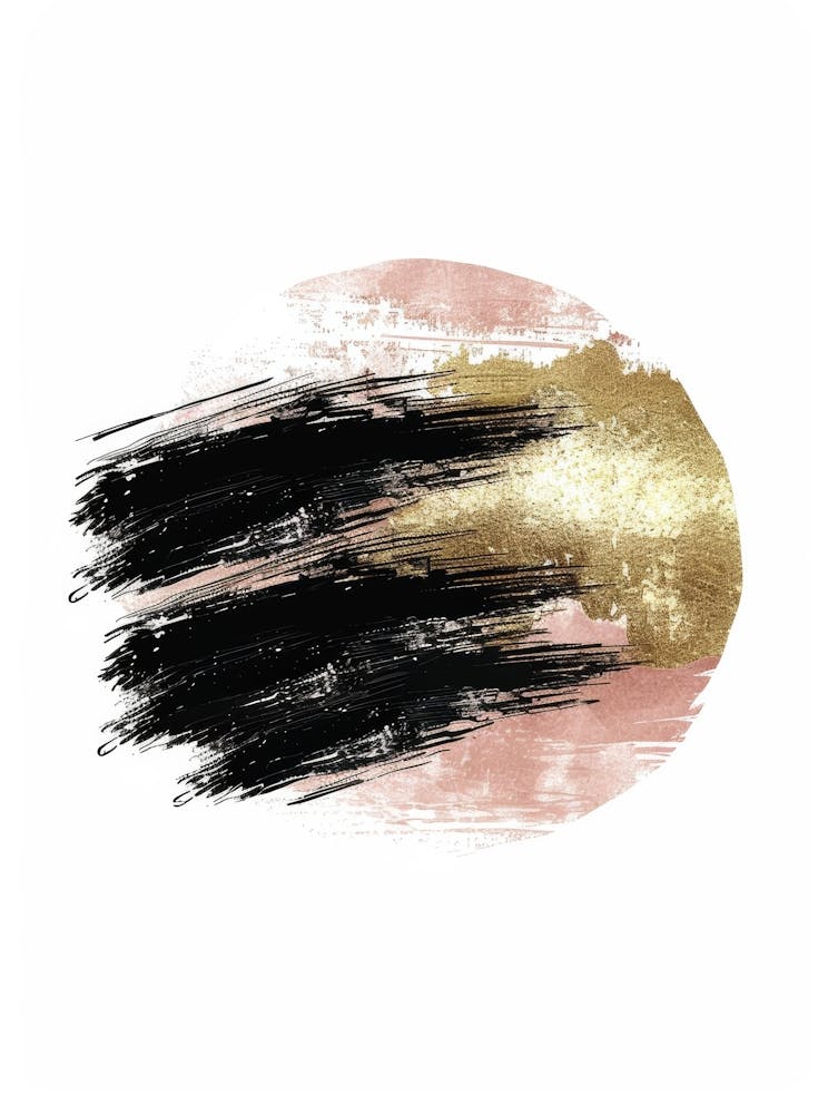 Peinture Abstraite Or et Noir 11
