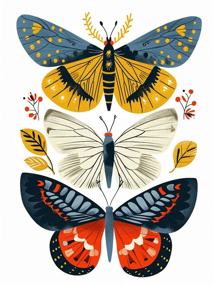 Colourful Insect Illustration Butterfly 8