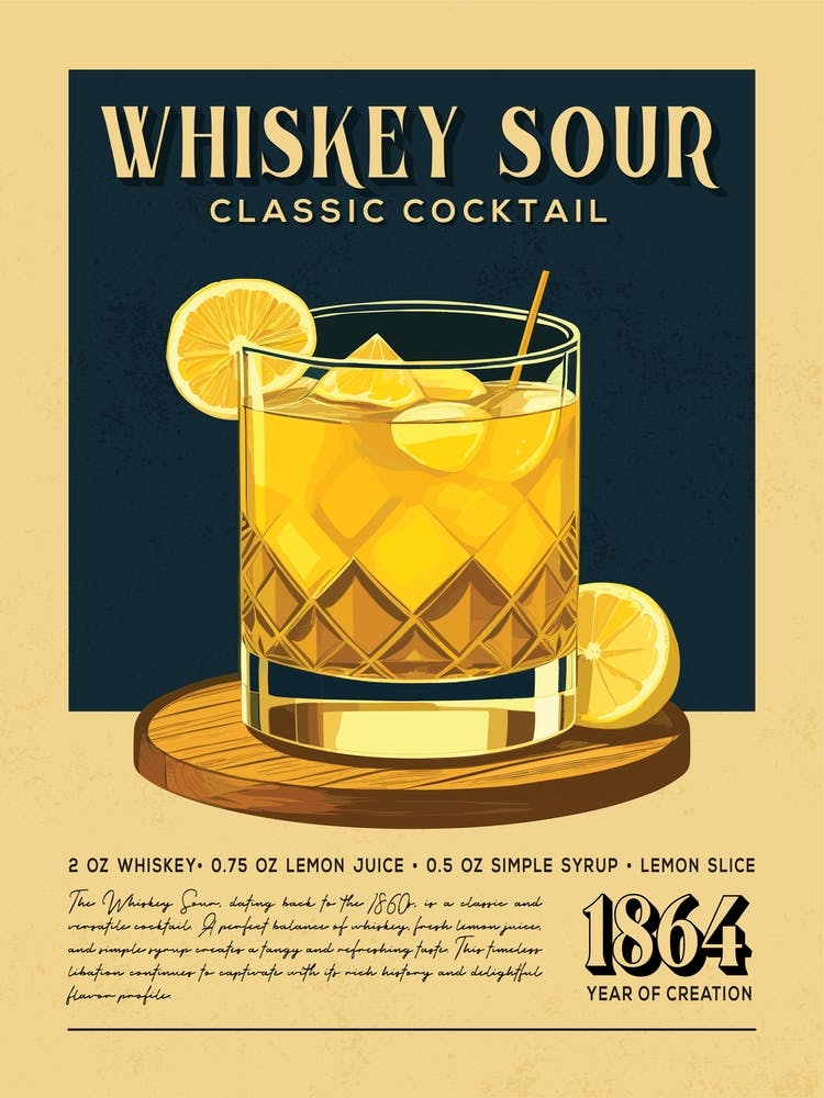 Whiskey Sour Classic Cocktail