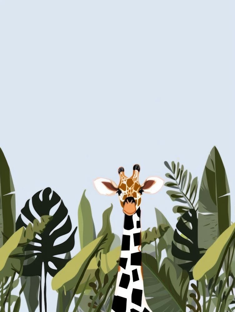 Giraffe In The Jungle 12