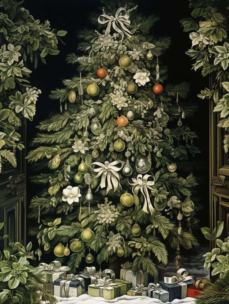 William Morris Style Christmas Tree 1