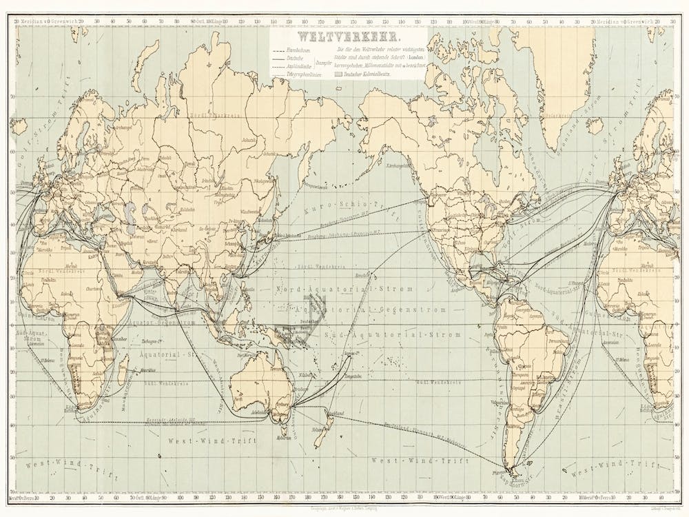 Geographical Statistical World Lexicon (1888), By Emil Metzger