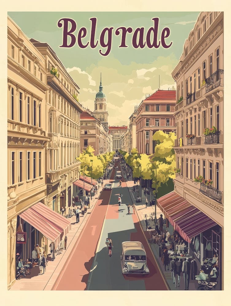 Aihrgdesign A Classic 1960s Travel Poster For Belgrade 3