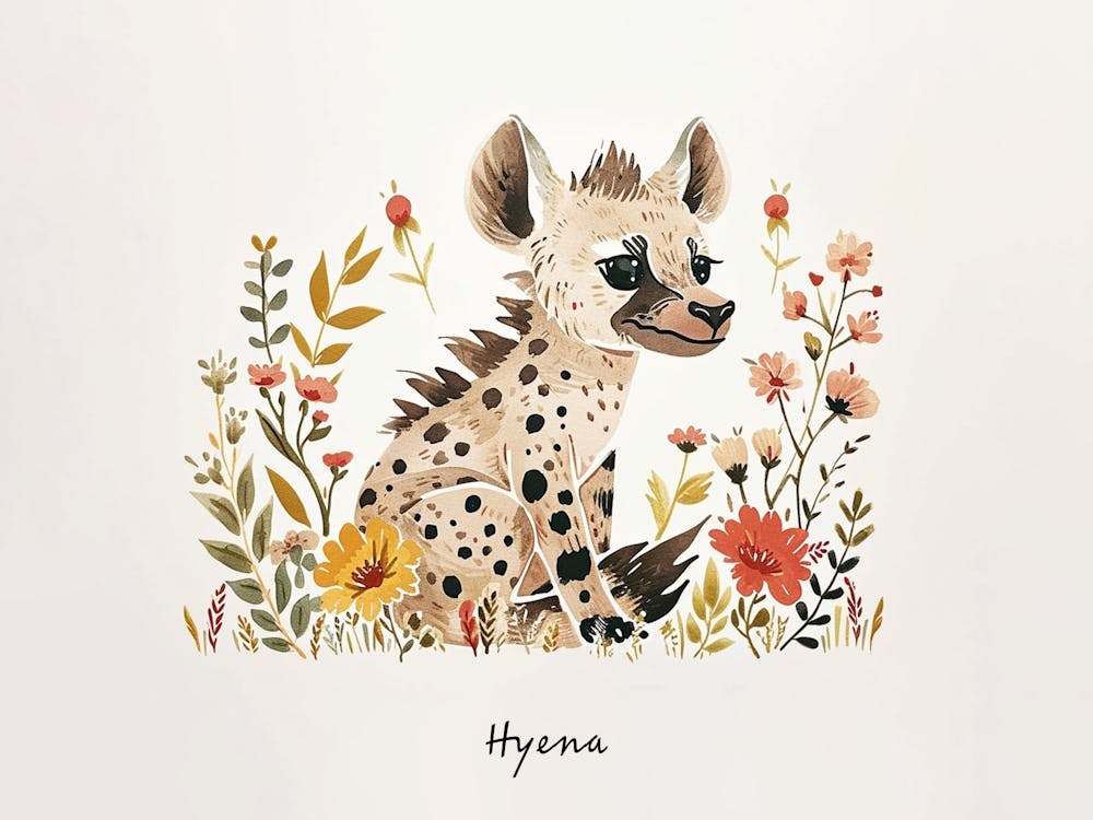 Little Floral Hyena 1 Poster