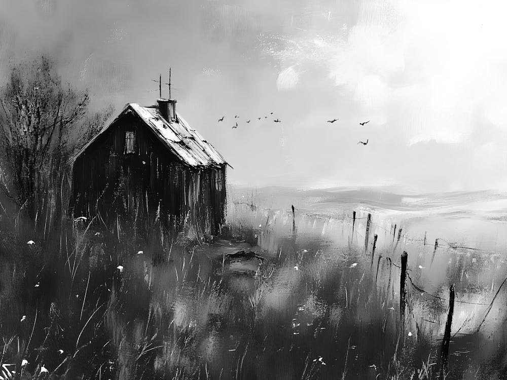 Black And White Painting 136