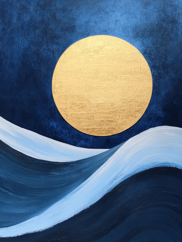 Moon And Waves 4