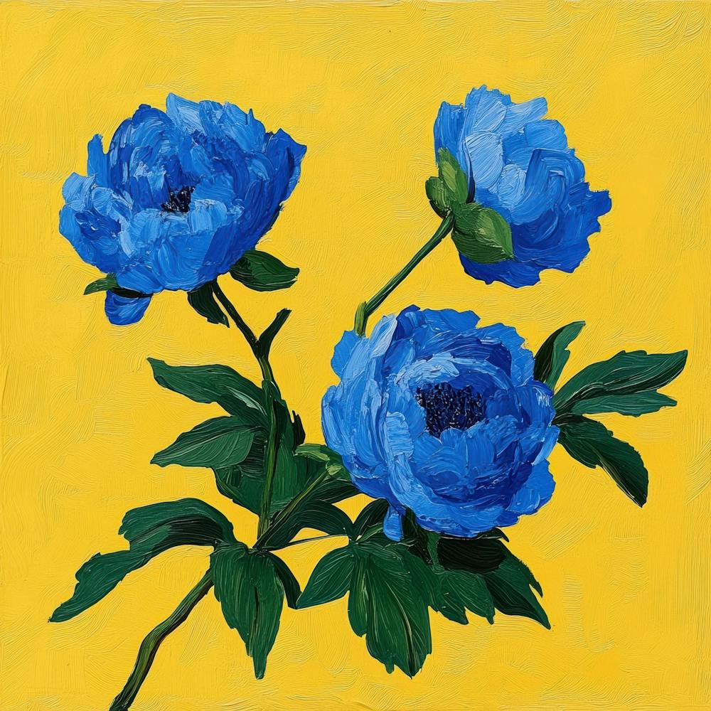 Blue Peonies 5