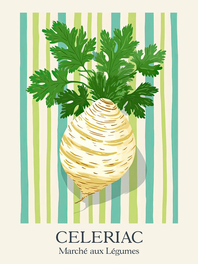 Marche Aux Legumes Celeriac Summer Illustration 4